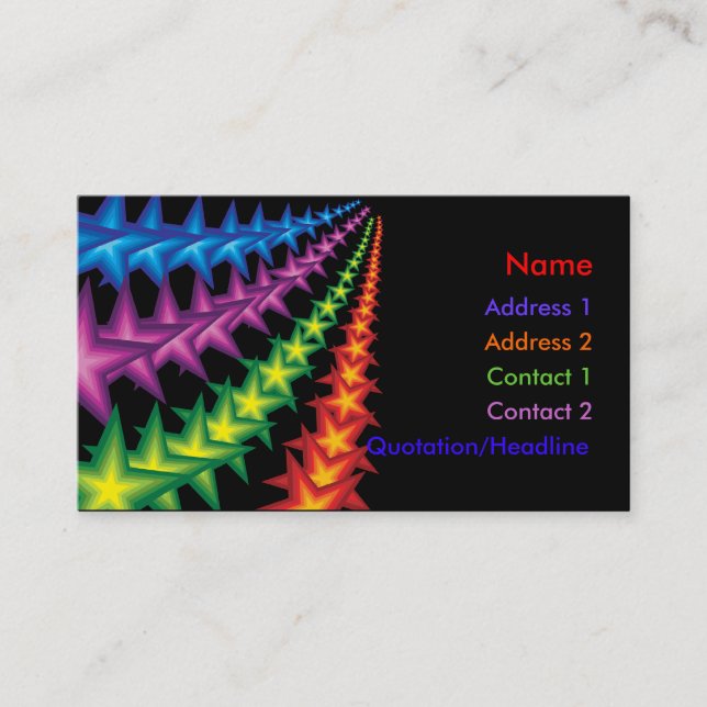 vivid star stripes business card (Front)