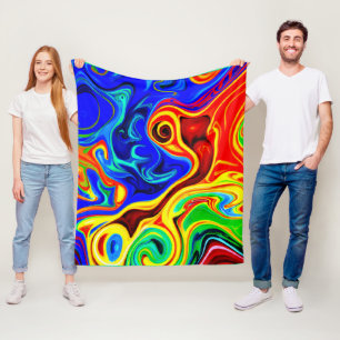 Vivid Style Pattern Fleece Blanket