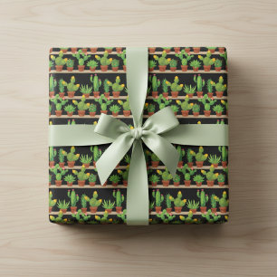 Vivid Succulent and Cactus Wrapping Paper
