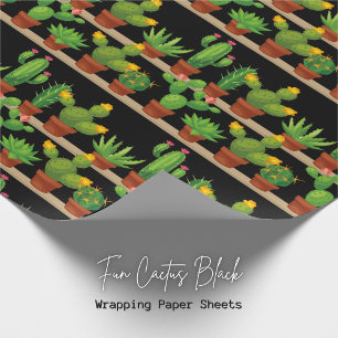 Vivid Succulent and Cactus Wrapping Paper