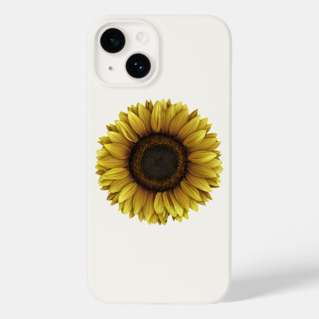 Vivid Sunflower Botanical Art Design Case-Mate iPhone Case (Back)