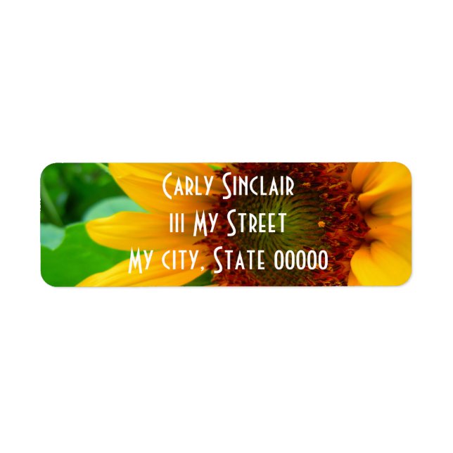 VIVID SUNFLOWER II RETURN ADDRESS LABEL (Front)
