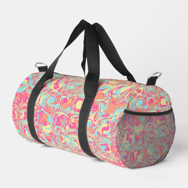 Vivid Swirls Duffle Bag (Right Corner)
