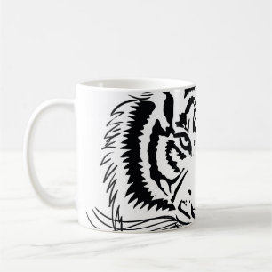Vivid tiger: majestic wildlife illustration. coffee mug