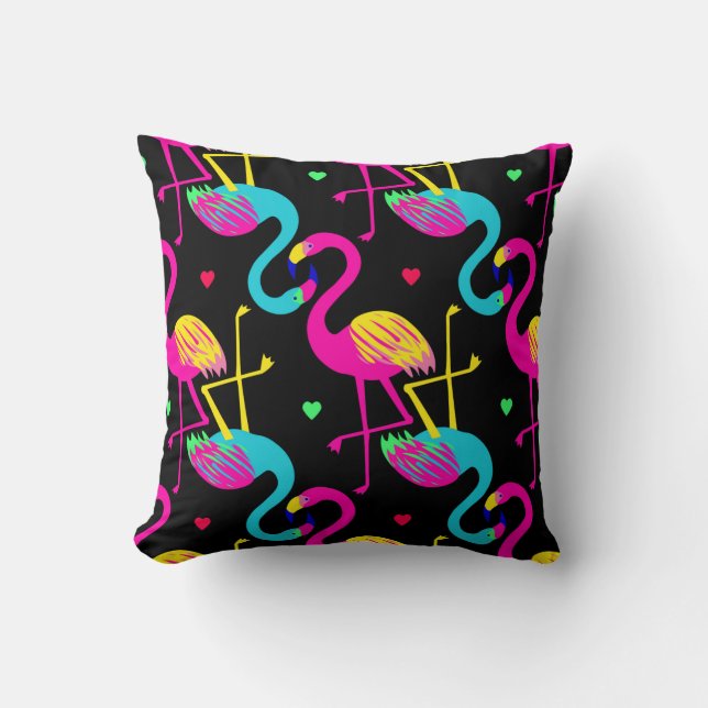 Vivid tropical, exotic hawaiian seamless pattern w cushion (Front)