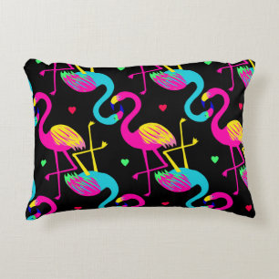 Vivid tropical, exotic hawaiian seamless pattern w decorative cushion