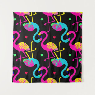 Vivid tropical, exotic hawaiian seamless pattern w tapestry