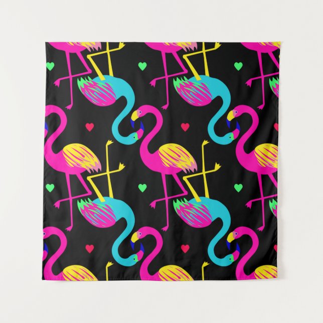 Vivid tropical, exotic hawaiian seamless pattern w tapestry (Front)