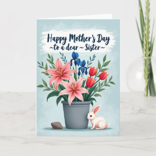 Vivid Tulips Mothers Day Card