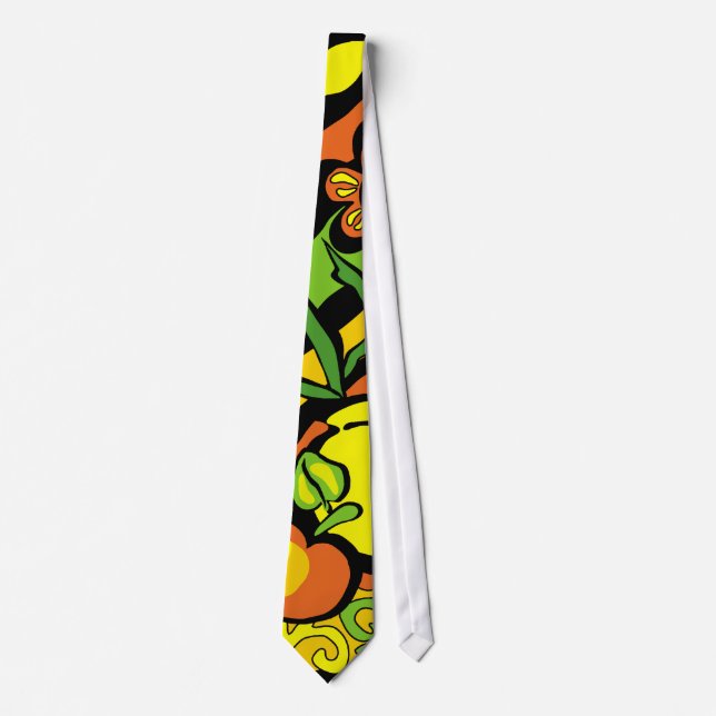 vivid vase with flowers tie (Front)