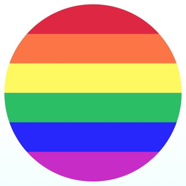 Vivid Vibrant Colour Rainbow Stripes Gay Pride Fla Classic Round Sticker (Creator Uploaded)