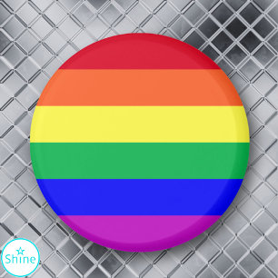 Vivid Vibrant Colour Rainbow Stripes Gay Pride Fla Magnet
