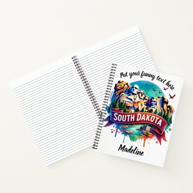 Vivid view of Mount Rushmore, SD Notebook (Inside)