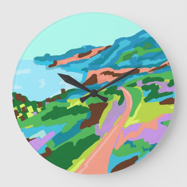 Vivid Vistas Large Clock (Front)