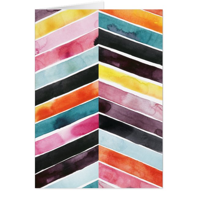 Vivid Watercolor Chevron I (Front)