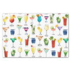 Vivid Watercolor Cocktail Pattern Tote Bag