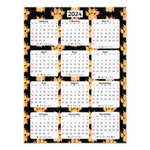 Vivid Watercolor Splash Dog Paw 2024 Calendar Photo Print