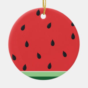 Vivid Watermelon Ceramic Ornament