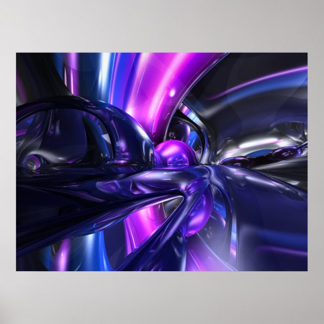 Vivid Waves Abstract Poster (Front)