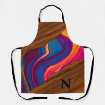 Vivid Wood Colourful River All-Over Print Apron