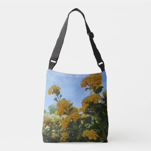 Vivid Yellow Flower Bloom Lantana Photograph Crossbody Bag