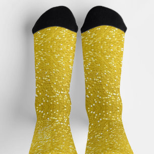 Vivid Yellow Shiny Socks