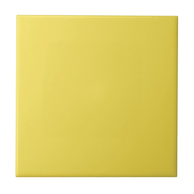 Vivid Yellow Solid Colour 2021 Colour of The Year Ceramic Tile (Front)