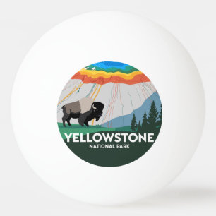 Vivid Yellowstone National Park Ping Pong Ball