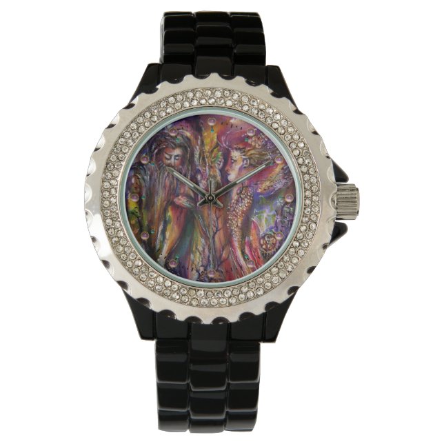 VIVIEN AND MERLIN Pink Purple Fantasy Watch (Front)