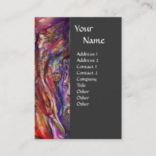 VIVIEN AND MERLIN Pink Purple Grey Fantasy Business Card