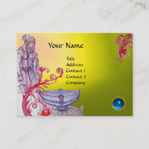 VIVIEN MONOGRAM gem yellow white blue Business Card