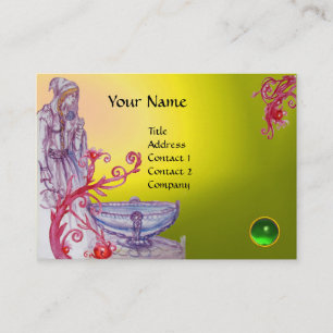 VIVIEN MONOGRAM gem yellow white green Business Card