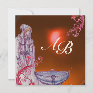 VIVIEN MONOGRAM orange topaz gold Invitation