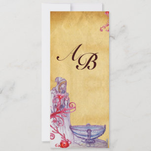 VIVIEN MONOGRAM  parchment purple Invitation