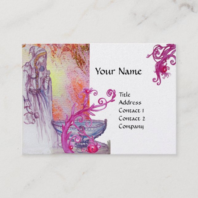VIVIEN MONOGRAM platinum metallic paper Business Card (Front)