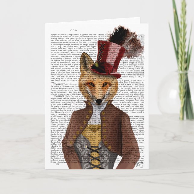 Vivienne Steampunk Fox Card (Front)