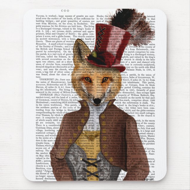 Vivienne Steampunk Fox Mouse Pad (Front)