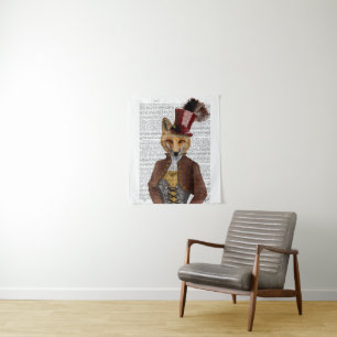 Vivienne Steampunk Fox Tapestry