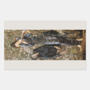 Vivien's Beguiling of Merlin (Edward Burne-Jones) Rectangular Sticker