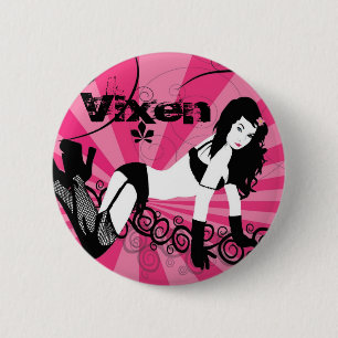 Vixen 6 Cm Round Badge