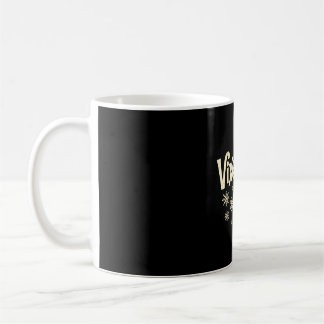 Vixen christmas reindeer pin up girl vintage santa coffee mug