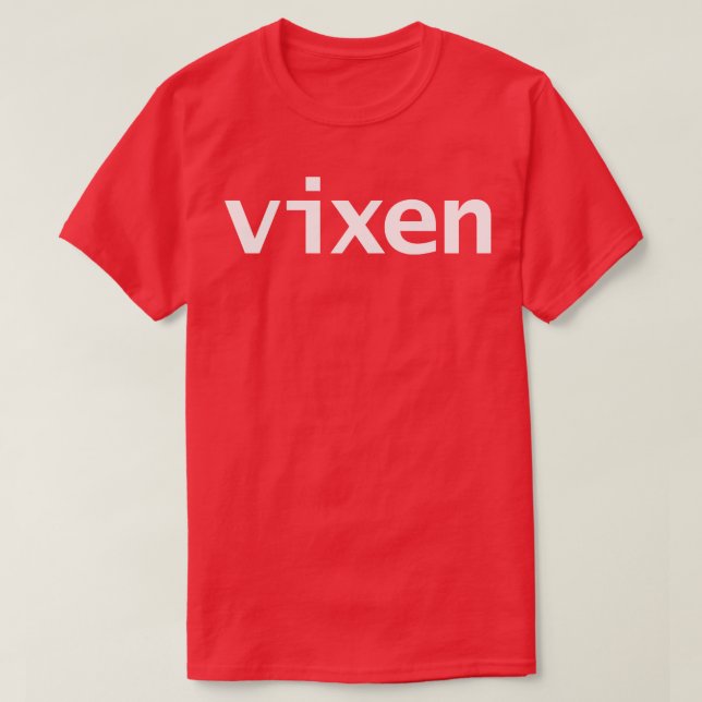 Vixen Minimal Typography T-Shirt (Design Front)