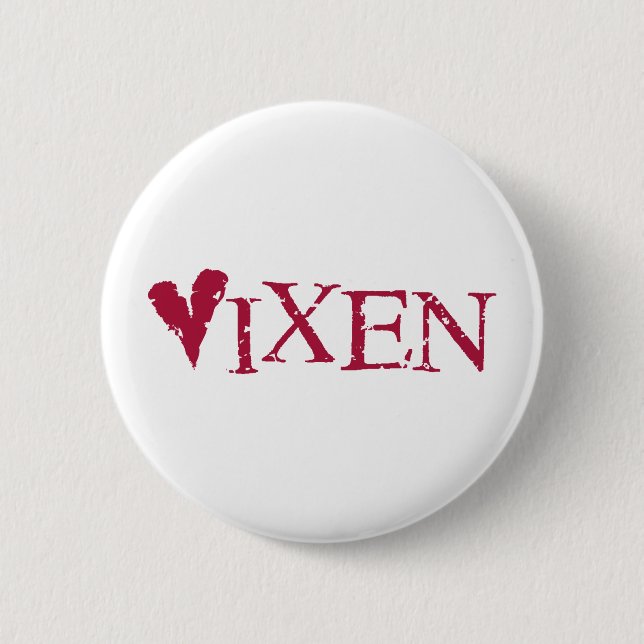 Vixen Red 6 Cm Round Badge (Front)
