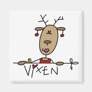 Vixen Reindeer Christmas Tshirts and Gifts Magnet