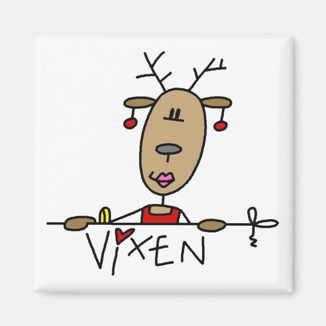 Vixen Reindeer Christmas Tshirts and Gifts Magnet (Front)