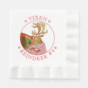 VIXEN REINDEER Coined Luncheon Paper Napkins