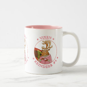 VIXEN REINDEER Pink Two-Tone Mug