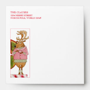 VIXEN REINDEER Square Envelopes (5.25 Cards)