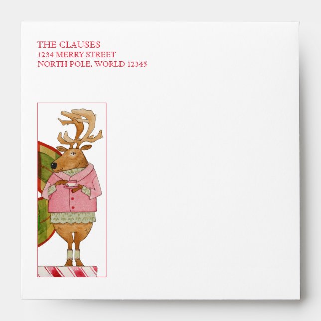 VIXEN REINDEER Square Envelopes (5.25 Cards) (Front)