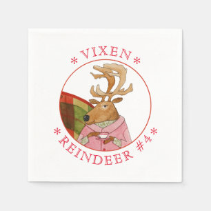 VIXEN REINDEER Standard Cocktail Paper Napkins